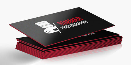32PT Uncoated Painted EDGE Business Cards (Painted Edges Cards)