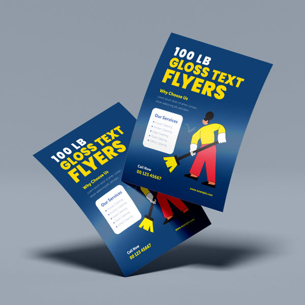 100lb Gloss Text Flyers