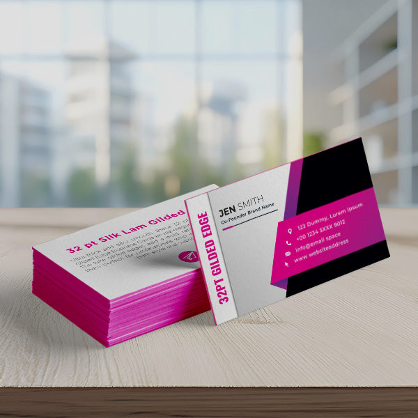 32PT Uncoated Painted EDGE Business Cards (Painted Edges Cards)