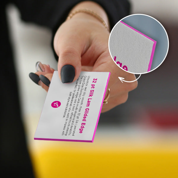 32PT Uncoated Painted EDGE Business Cards (Painted Edges Cards)