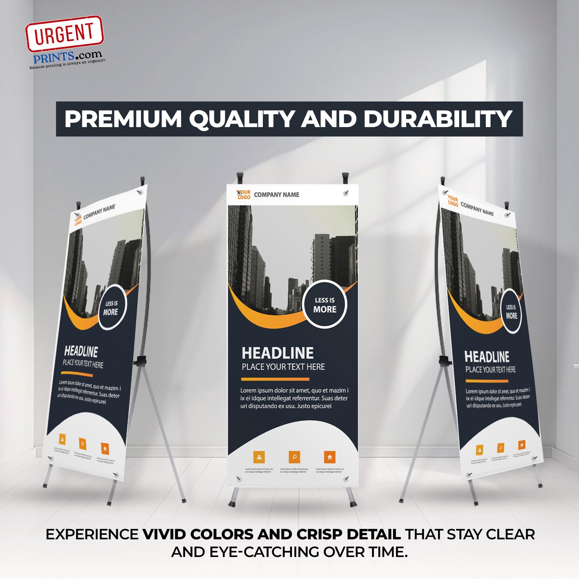 Custom X-Stand Banner | 24"x63" Matte Vinyl, Portable Display