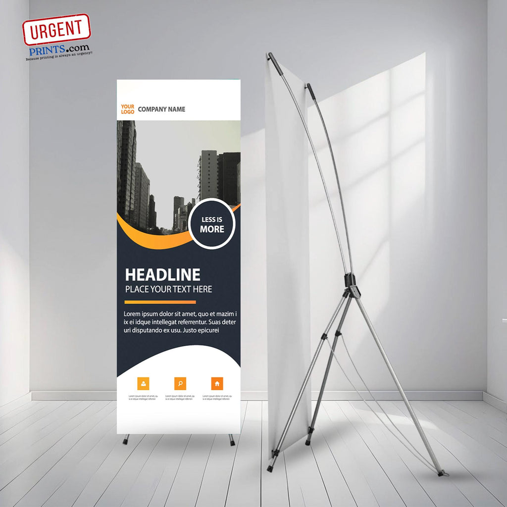 Custom X-Stand Banner | 24"x63" Matte Vinyl, Portable Display