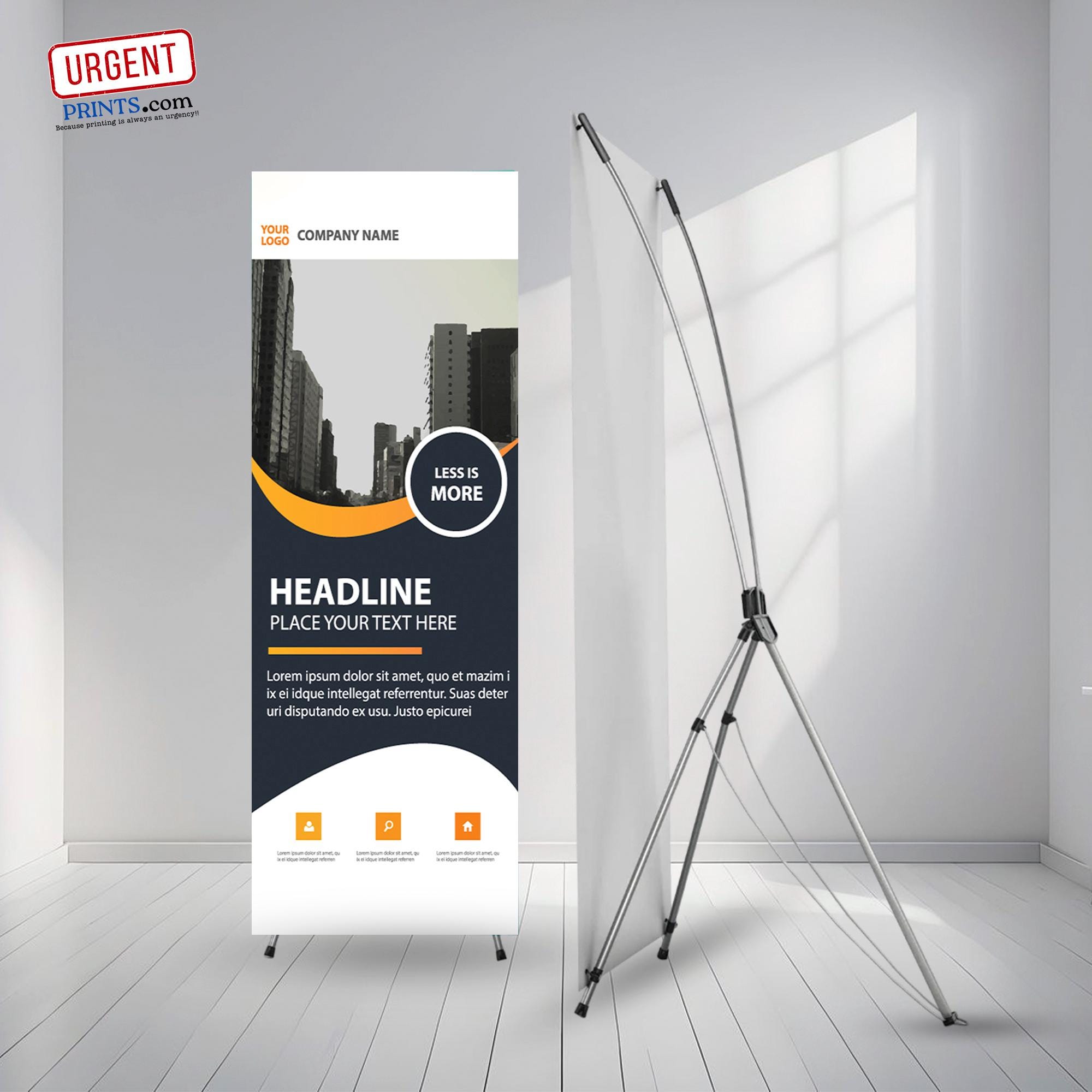 Custom X-Stand Banner | 24"x63" Matte Vinyl, Portable Display
