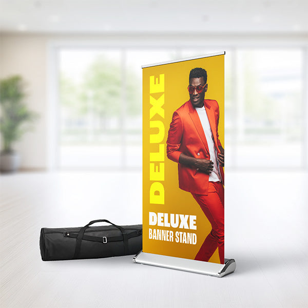 Premium Retractable Roll Up Banner Stand 33" with Vinyl Print