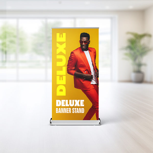 Premium Retractable Roll Up Banner Stand 33" with Vinyl Print