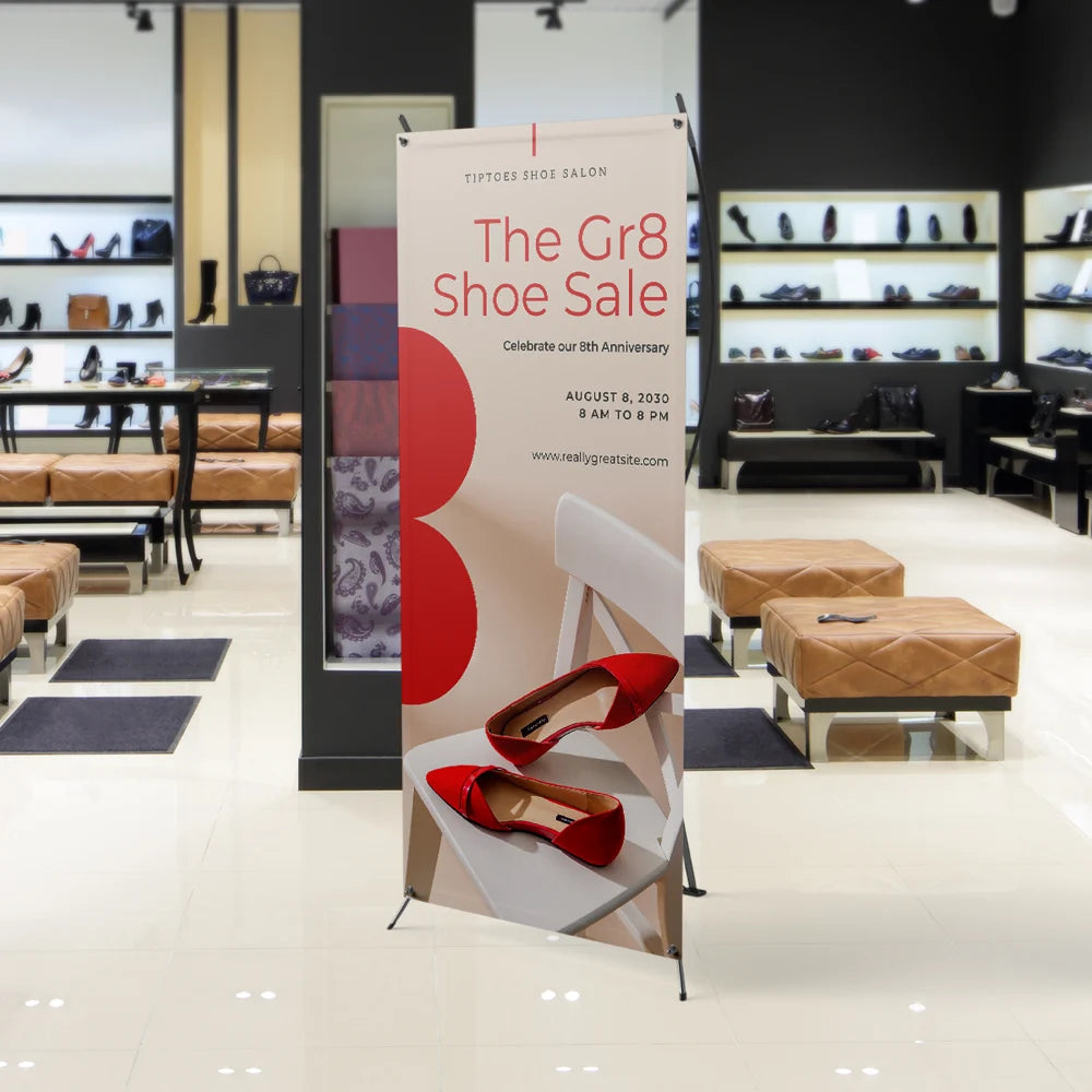 Custom X-Stand Banner | 24"x63" Matte Vinyl, Portable Display