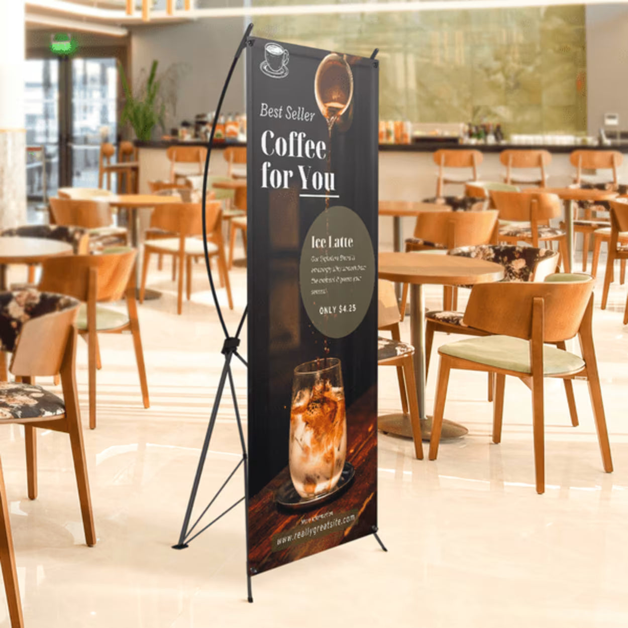 Custom X-Stand Banner | 24"x63" Matte Vinyl, Portable Display