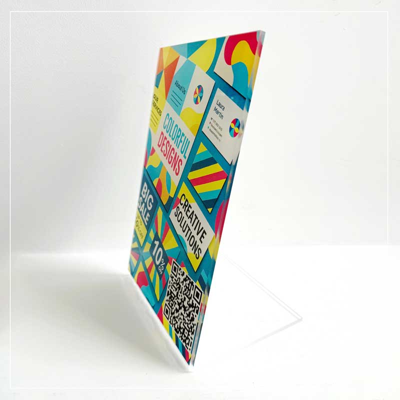 Bent Table Sign Acrylic (Tabletop Displays)