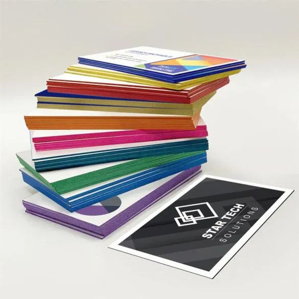 32PT Uncoated Painted EDGE Business Cards (Painted Edges Cards)