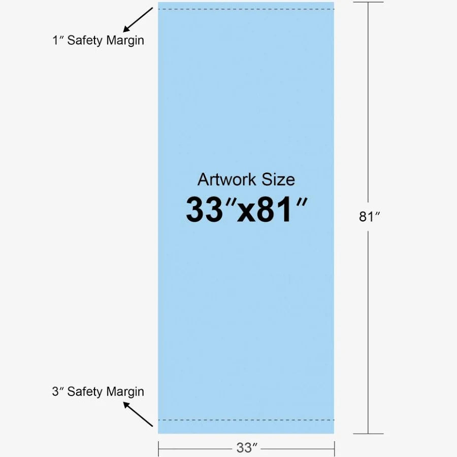 Premium Retractable Roll Up Banner Stand 33" with Vinyl Print